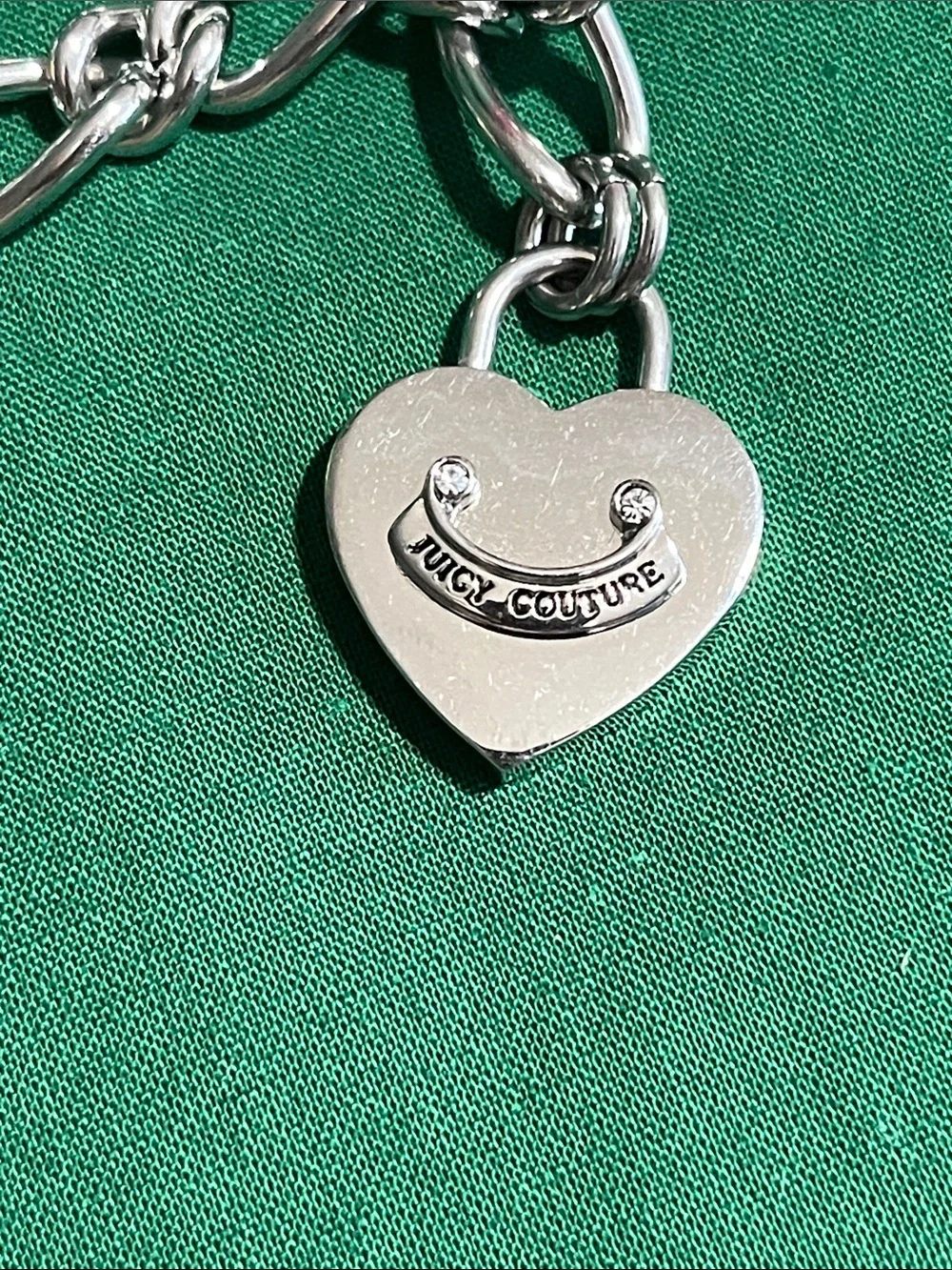 Juicy Couture Silver Chain Bracelet with Yellow Floral Enamel Cupcake  Charm